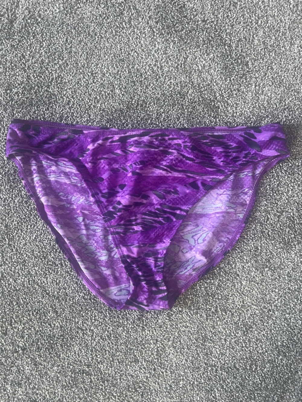 Purple Patterned Women's Bikini Bottom